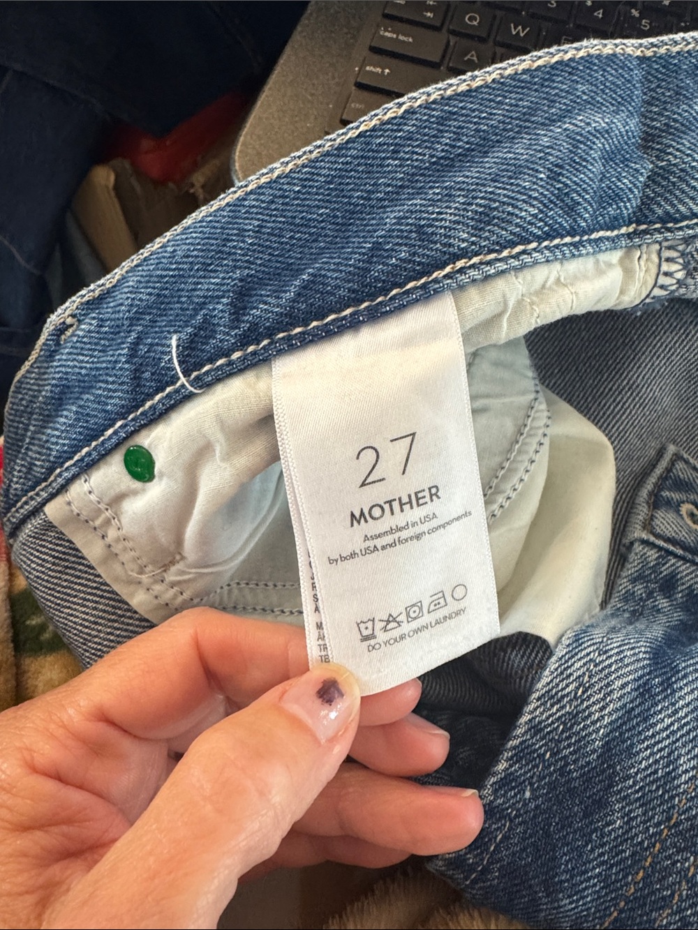 Mother Jeans SNACKS The Lemon Twist Wide Leg Jeans/ Rolling in The Dough/ 27 NWT - Picture 11 of 15